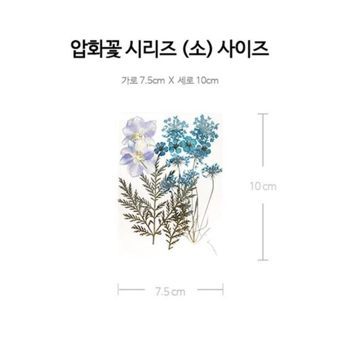 [마이모노샵] 편지지 액자 책갈피 꾸미기 데코 플라워 압화꽃 2개