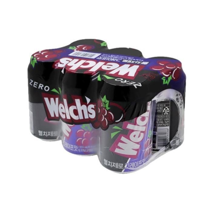 농심 웰치 제로 그레이프맛 355ml 6캔 농심 웰치 제로 그레이프맛 355ml 6