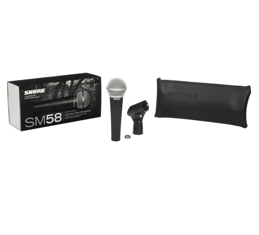 [해외] Shure SM58-LCE 슈어 다이내믹 무선 보컬 마이크 카디오이드  팝필터 내장 단방향