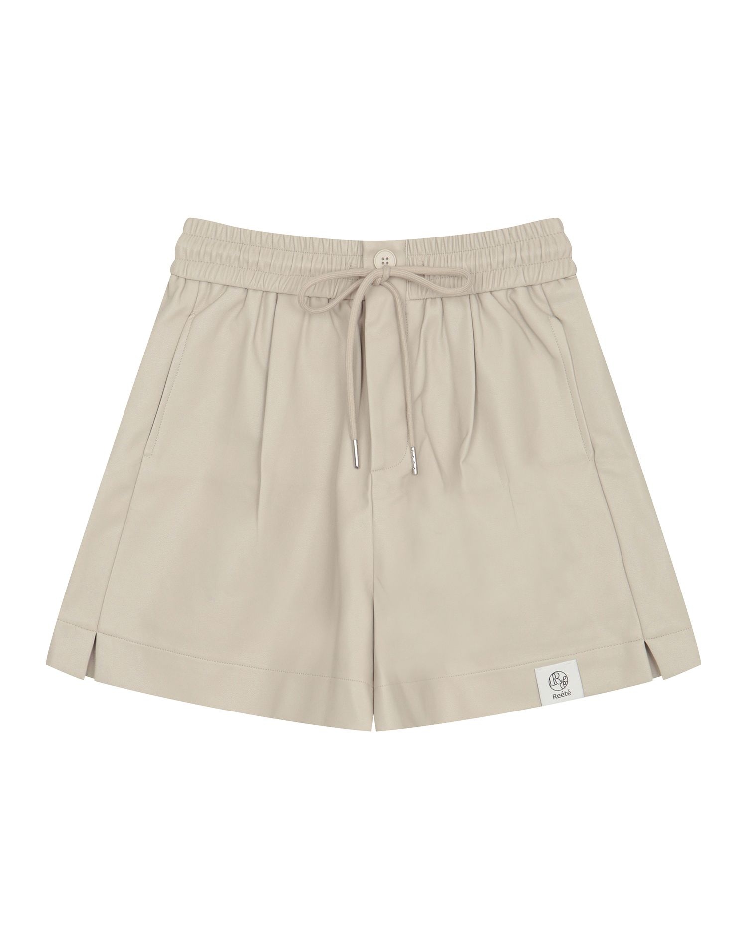 리에떼 banding short leather pants-U1C35LSL020