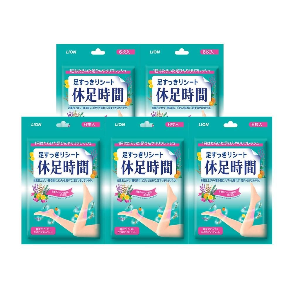 | 라이온 | | 라이온 | 휴족시간 쿨링시트 6매입 x 5개 출장 장거리이동할때 피곤한다리에 누구나편안하게 피부에순한 5가지