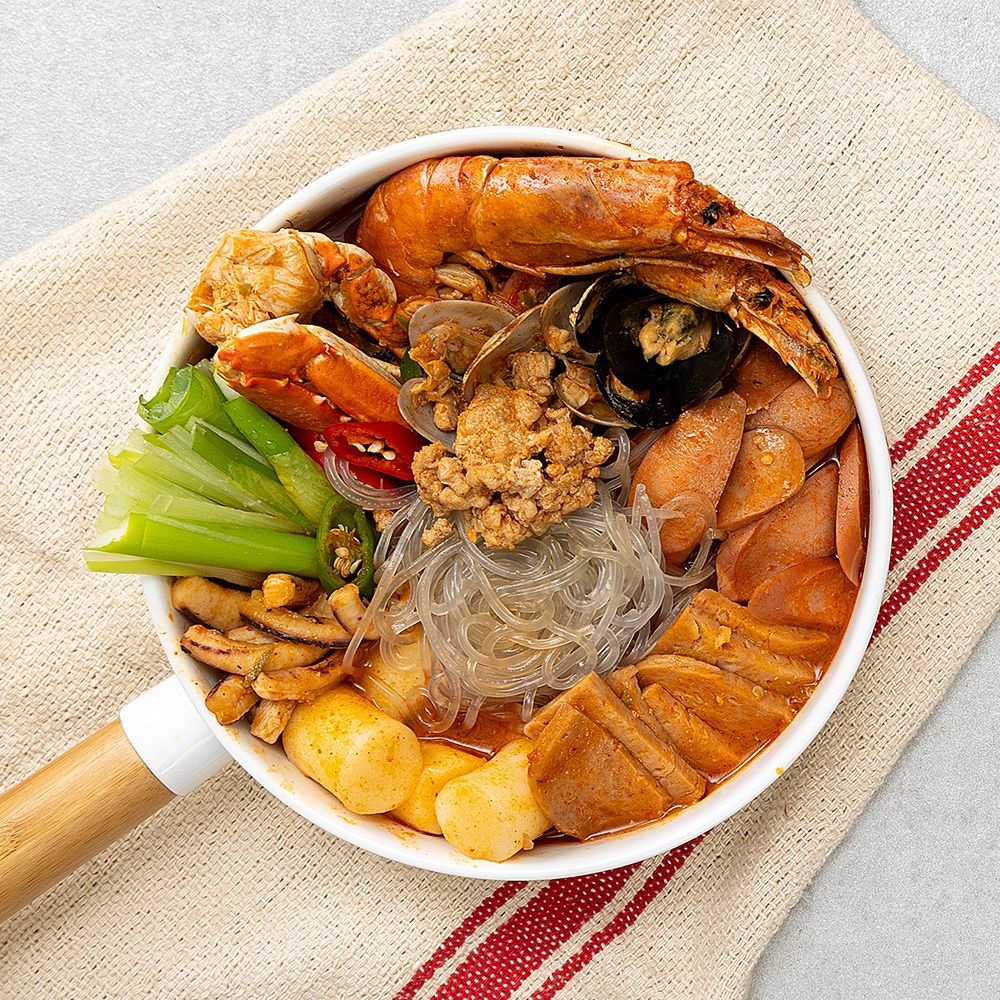 [롯데백화점] 친환경팔도 대도수산 얼큰 시원한 해물부대찌개 캠핑 밀키트 1.1kg