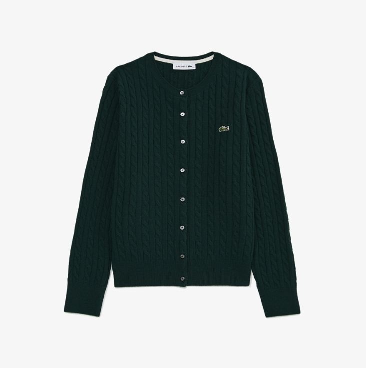 [롯데백화점] 라코스테 여성 25FW 여성 케이블 크루넥 가디건 AF092E-55N-YZP AF092E-55N-YZP LE1219883816