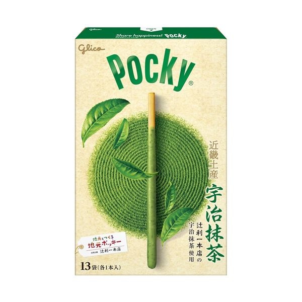 [해외] 글리코 포키 우지말차 13봉입 간사이지역 한정 녹차 빼빼로