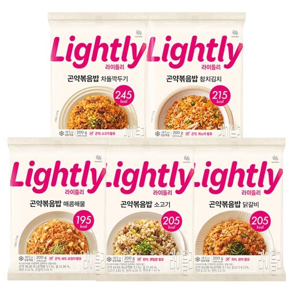 (현대Hmall) 라이틀리 곤약볶음밥 200g 12개 선택/매콤해물/참치김치/소고기/닭갈비/차돌깍두기