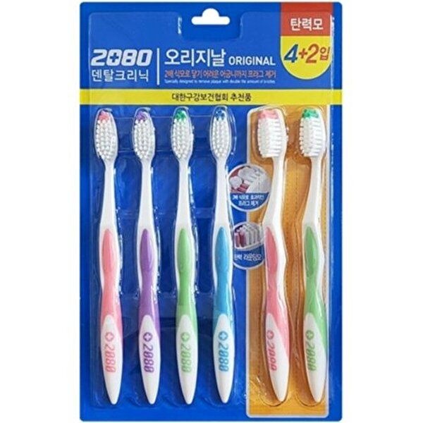 [알티피아]2080 오리지날 칫솔(탄력모) 4+2입 (WF903EF)