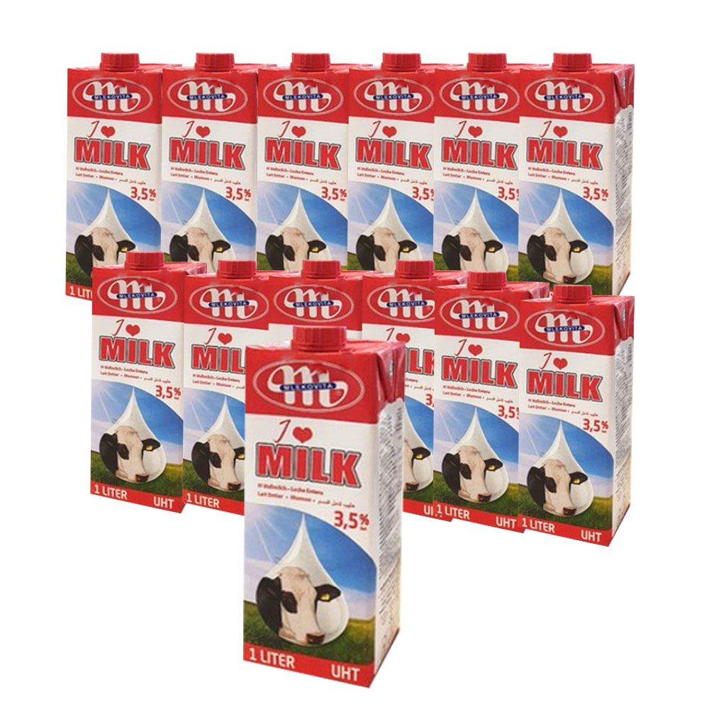 목초먹은 믈레코비타 아이러브 수입멸균우유1L(12입)