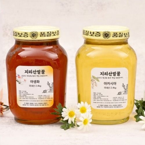 [덕수벌꿀] 지리산벌꿀 대용량 2.4kg (아카시아, 야생화 중 택1)