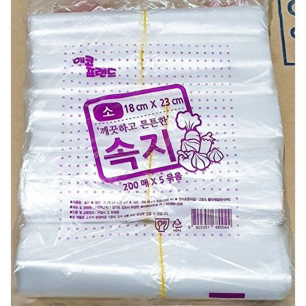 에코프랜드 비닐속지흰색 소 18x23cm 1000매 X10 비닐_WC8B2DF