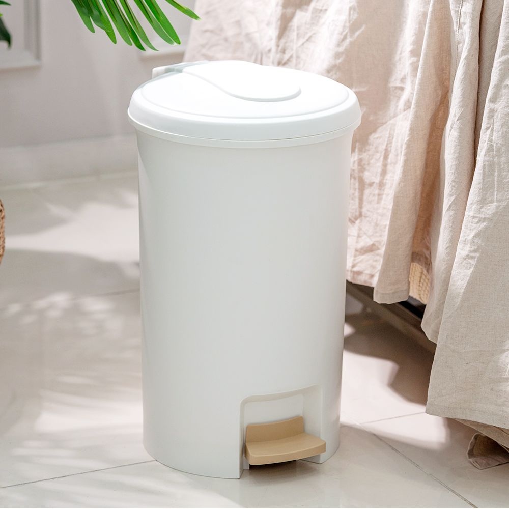 창신리빙 블랑 원형페달 휴지통 20L