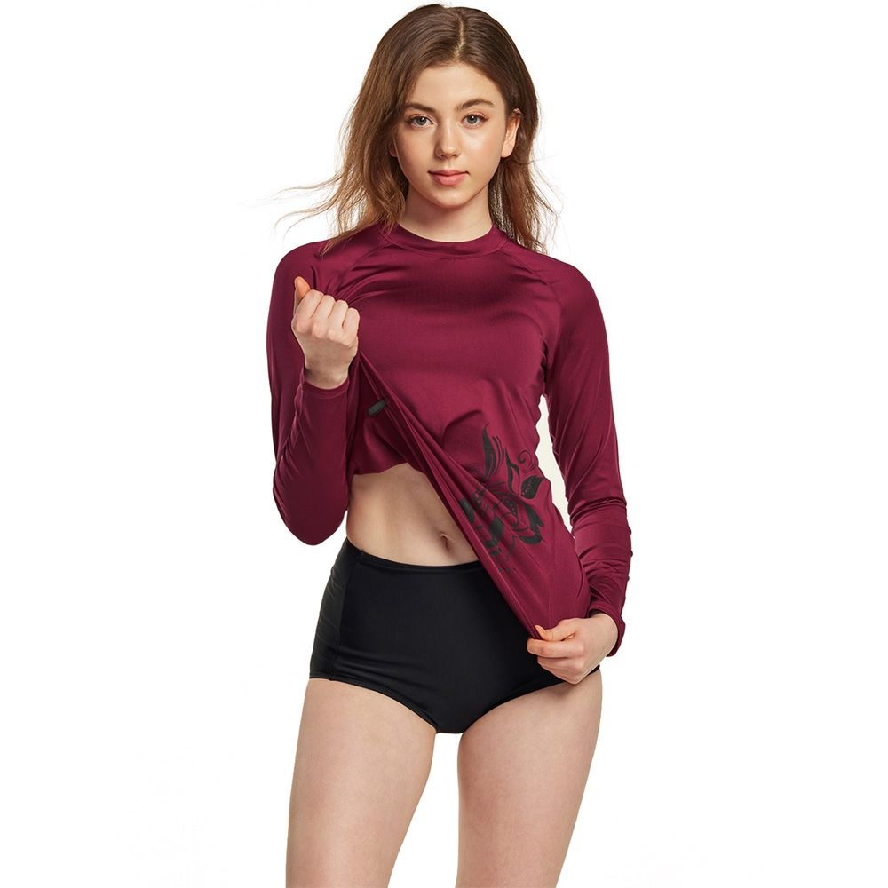 TESLA  [한정수량] 모크넥 긴팔 래쉬가드 수영복 FSR48