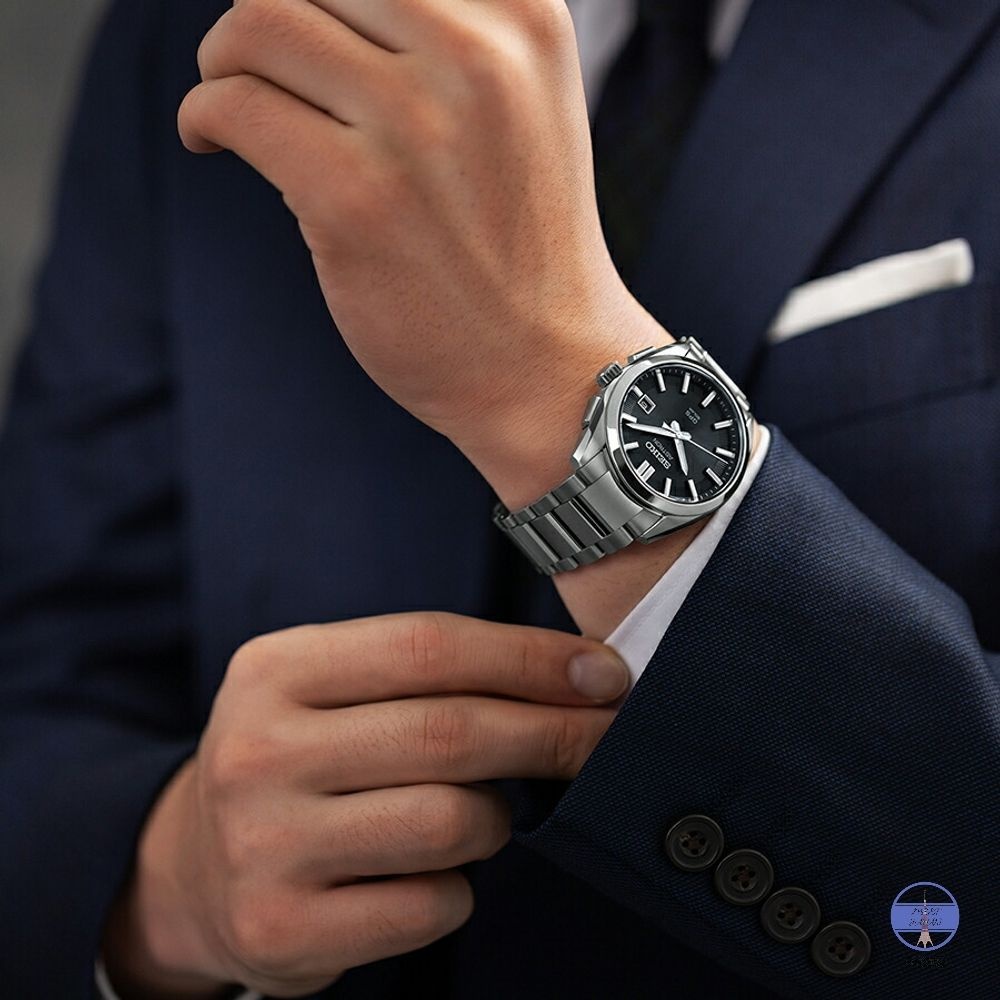 세이코 아스트론 오리진 남성 메탈 손목 시계 티타늄 SBXD035