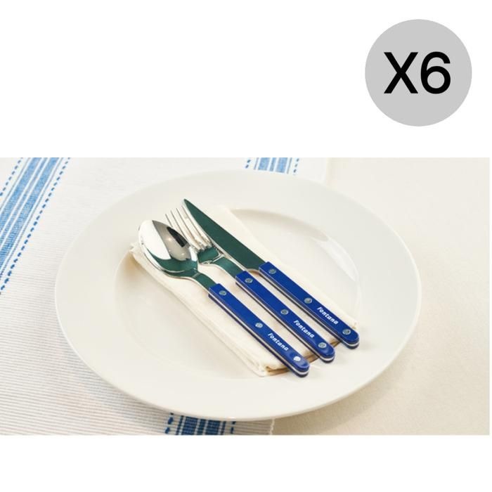 GUANGDOG HENGGUANG HARDWARE INDUSTY CO.,LTD 폰타나 카프리 블루 커트러리 6세트 포크+스푼+