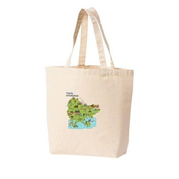 [셀러허브 패션][JHP29T4V_51IL]에코백 경남 숄더백 여행지도 MAP 여기