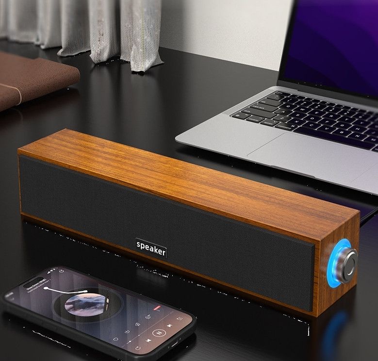 [해외] 가성비 블루투스 스피커 USB 연결 가능 데스크탑용 듀얼 사운드바 컴퓨터 노트북 호환 고출력 PC용 스피커 매장용