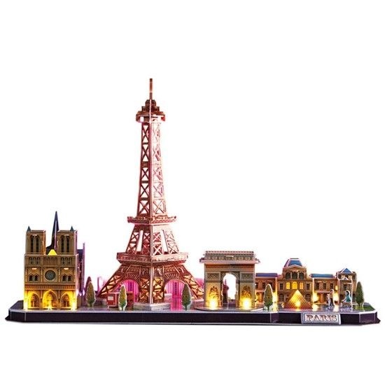 퍼즐 3D입체퍼즐 시티라인 파리 LED L525 입체 퍼즐놀이 완구 퍼즐놀이 퍼즐장난감