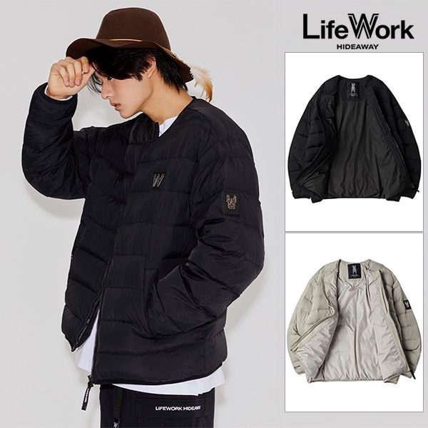 [롯데백화점] 라이프워크 남성 라운드넥 퀼팅 경량 다운 자켓(LW224DJ301) LE1218314302