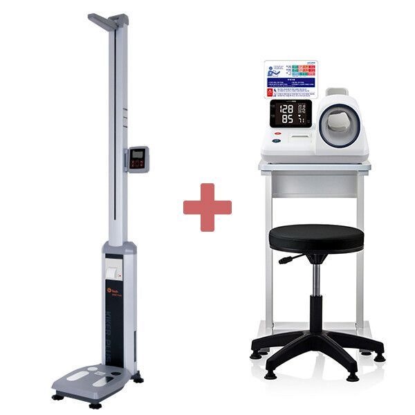 지테크 고급형 블루투스 자동 신장계 체중계 GL-310B + 병원용 혈압계 BP600