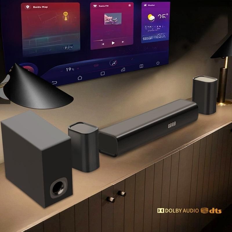 [해외] TV 블루투스 사운드바 홈시어터 서라운드 사운드 무선 스피커 가성비 좋은 오디오 시스템 컴팩트한 디자인 음악
