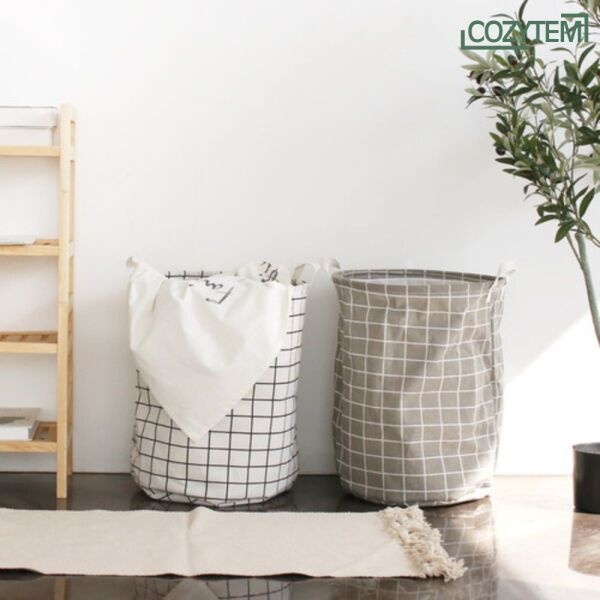 [코지템] 폴더블 라운드 런더리백 접이식 빨래바구니 빨래 보관 빨래통