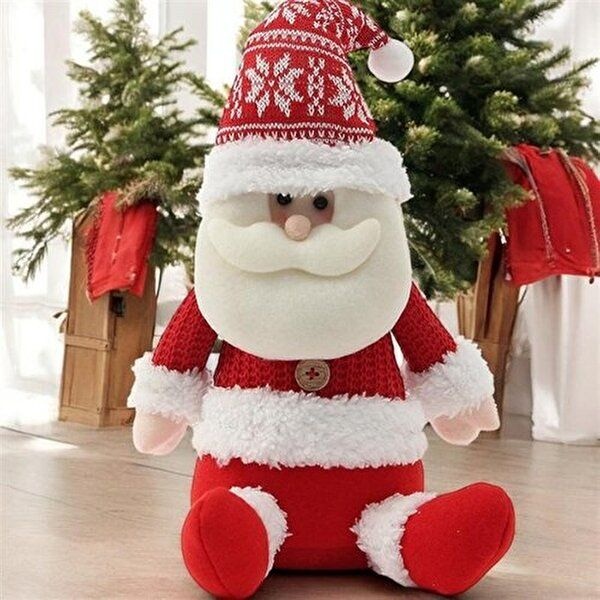 [셀러허브 생활리빙]하얀겨울 눈꽃 산타 솜인형 크리스마스 장식 인형