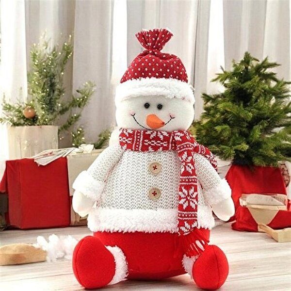 [셀러허브 생활리빙]하얀겨울 눈꽃 눈사람 솜인형 크리스마스 장식 인형