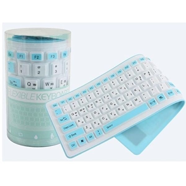 [셀러허브 생활리빙]컴스 키보드 실리콘 롤 USB 인터페이스 방수 화이트