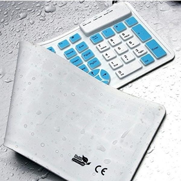 [셀러허브 생활리빙]컴스 키보드 실리콘 롤 USB타입 투톤 화이트