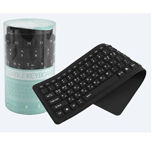 [셀러허브 생활리빙]컴스 키보드 실리콘 롤 USB 인터페이스 방수 블랙