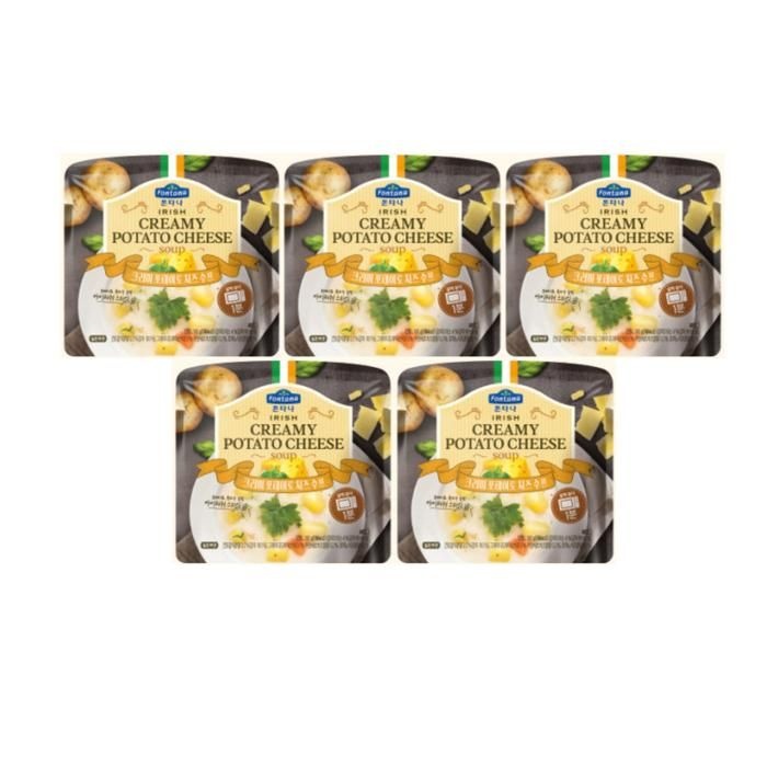 폰타나 크리미 포테이토 치즈 수프 180g X5봉 휴대용
