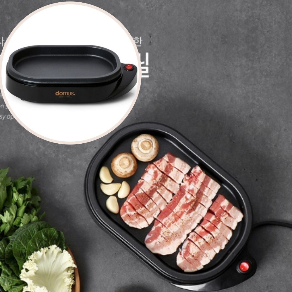 1인 가구용 미니 전기그릴 자취생 혼밥 고기불판 캠핑용