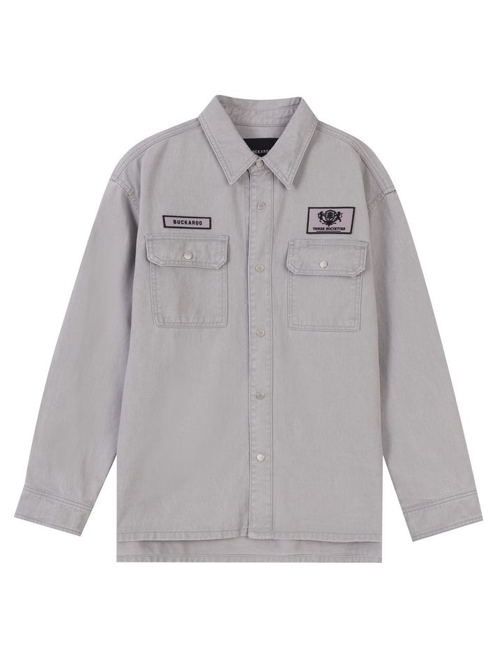 [롯데백화점] 버커루 [쓰리소사이어티스 콜라보] 오버핏 셔켓(B245Z7910P) LE1219335444