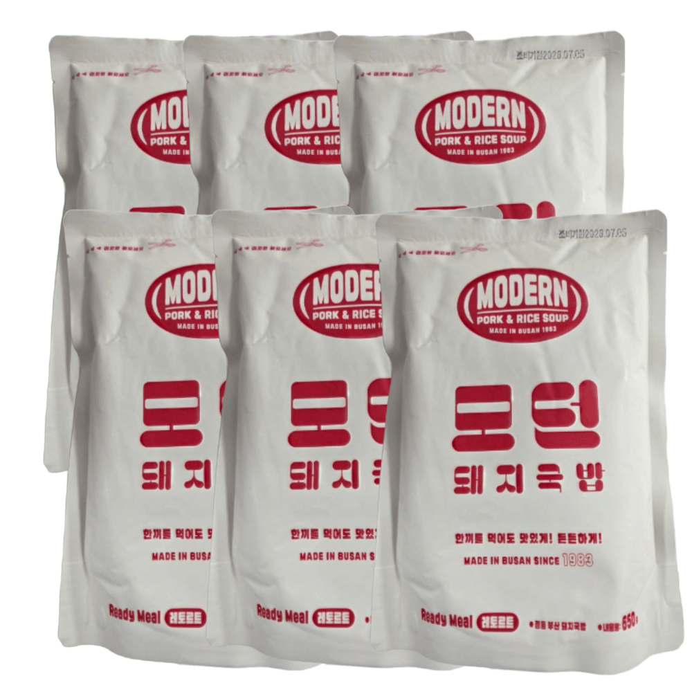모던 돼지국밥 650g 6개 부산돼지국밥 맛집 밀키트 대용량 캠핑 간편식