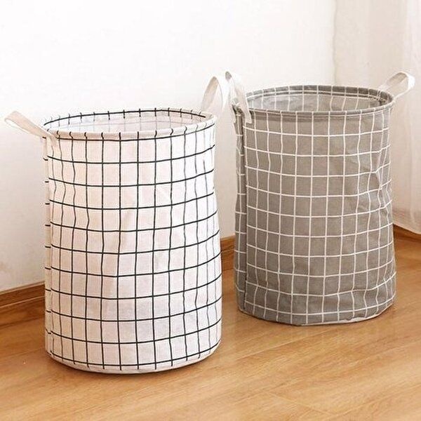 [셀러허브 패션][JHQS8ZNL_4B]접이식보관 패브릭 원통형 세탁보관