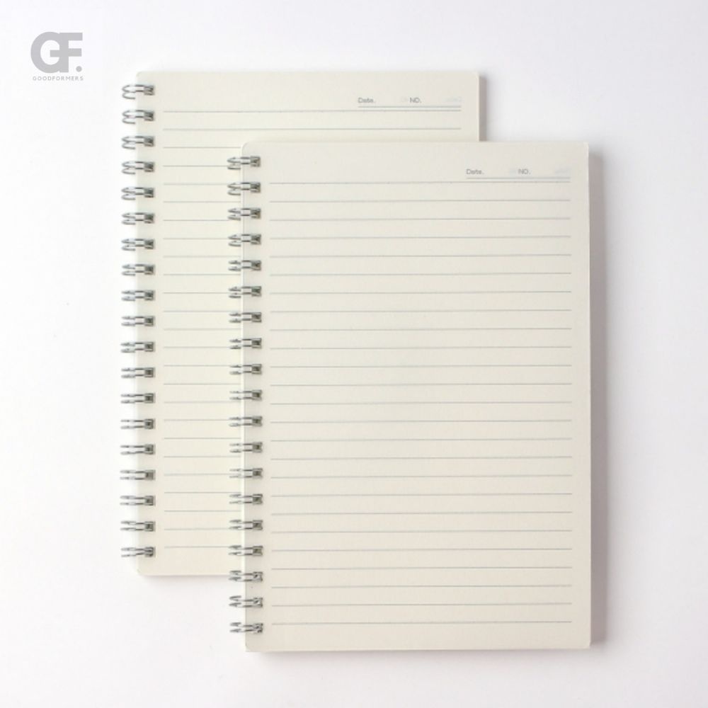 굿포머스 투명커버 B5 유선노트 2P(80매) 공책 스프링노트 필기노트