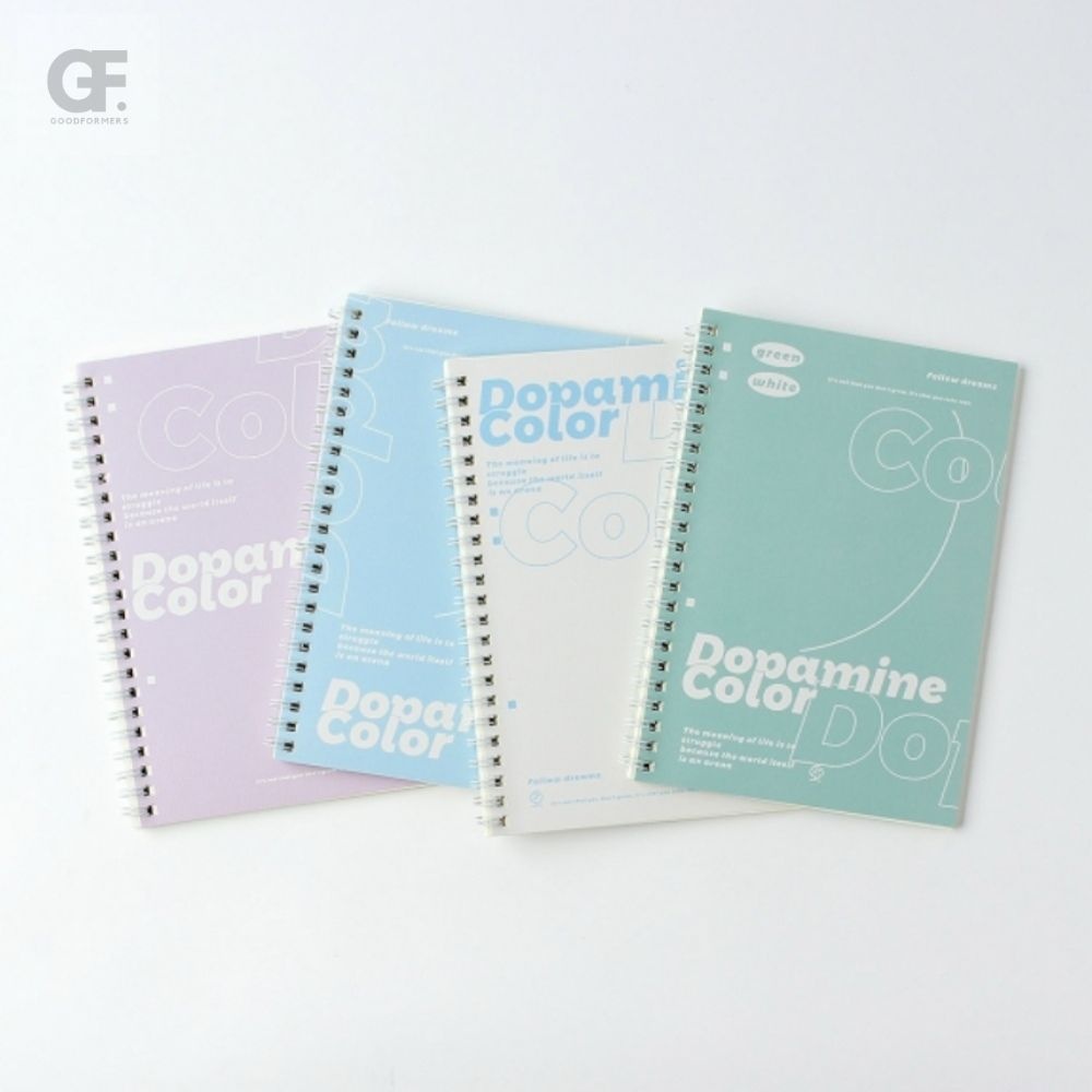굿포머스 컬러도파민 A5 유선노트 4P(60매) 필기노트 업무노트 메모장
