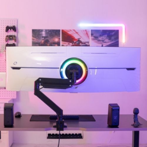 카멜마운트 초 고중량 싱글 블랙 색상 대형 모니터 거치대 모니터암 받침대 PMA2X B