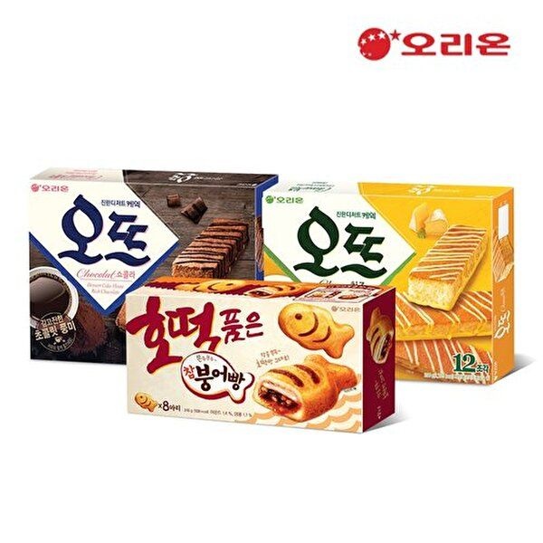 오리온 [오리온]오뜨 쇼콜라 12P(300g) + 오뜨치즈12P(288g) + 호떡품은 참붕어빵8P(232g)