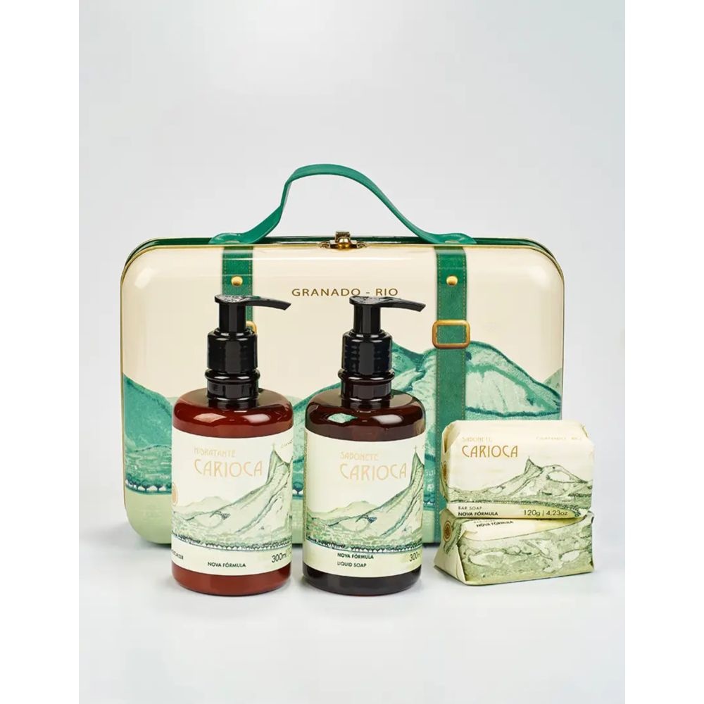 [해외] Granado 그라나도 carioca 카리오카 수트케이스 바디케어 선물세트 바디로션 리퀴드 워시 비누