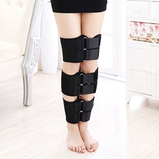 다리 벨트 오다리 교정기 휜다리 보조 밴드 자세 교정용 3중 지원 다리밴드 자세보호밴드