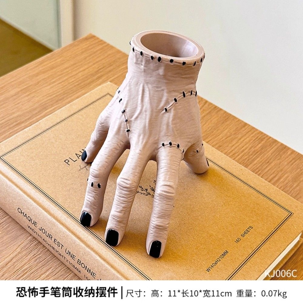 할로윈 움직이는 손 공포의 손바닥 수납 필통 인테리어 소품 분재 화분 서프라이즈 납량특집 유령의집 굿즈