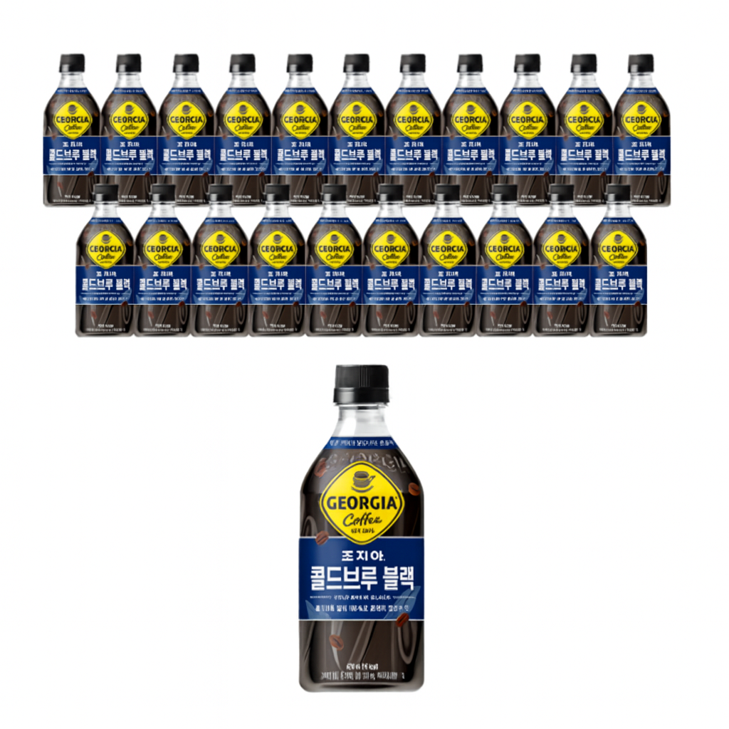 조지아 크래프트 콜드브루 블랙 470ml,  24개입 / 대용량 PET