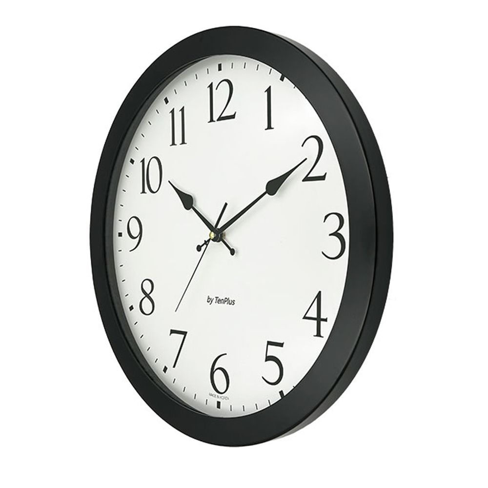 롯데리아 벽걸이 벽시계 인테리어용품 대형 원목 무소음 40cm 심플 사무실