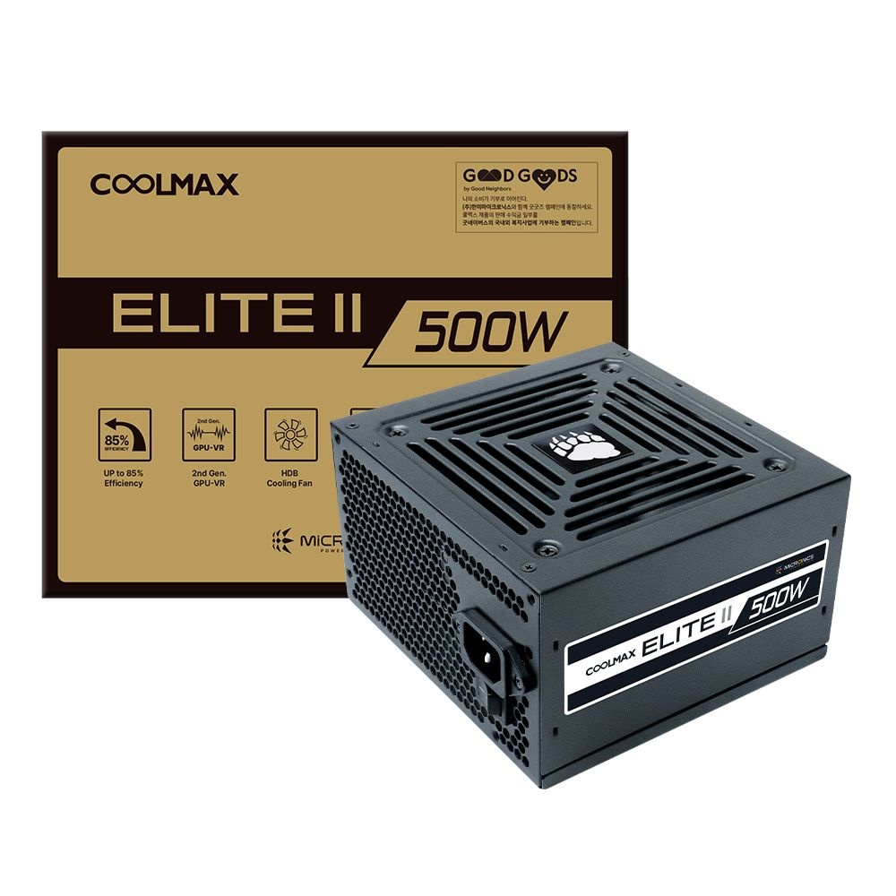 :마이크로닉스 COOLMAX ELITE II 500W 파워서플라이
