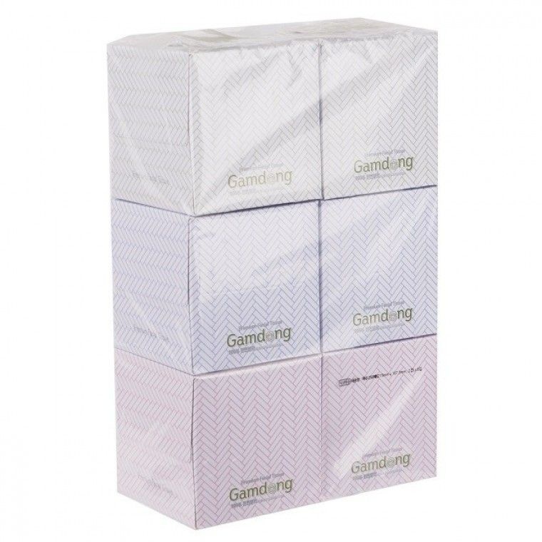 미니 각티슈 250매 6P 2겹 부드러운 위생 화장지 생활용품