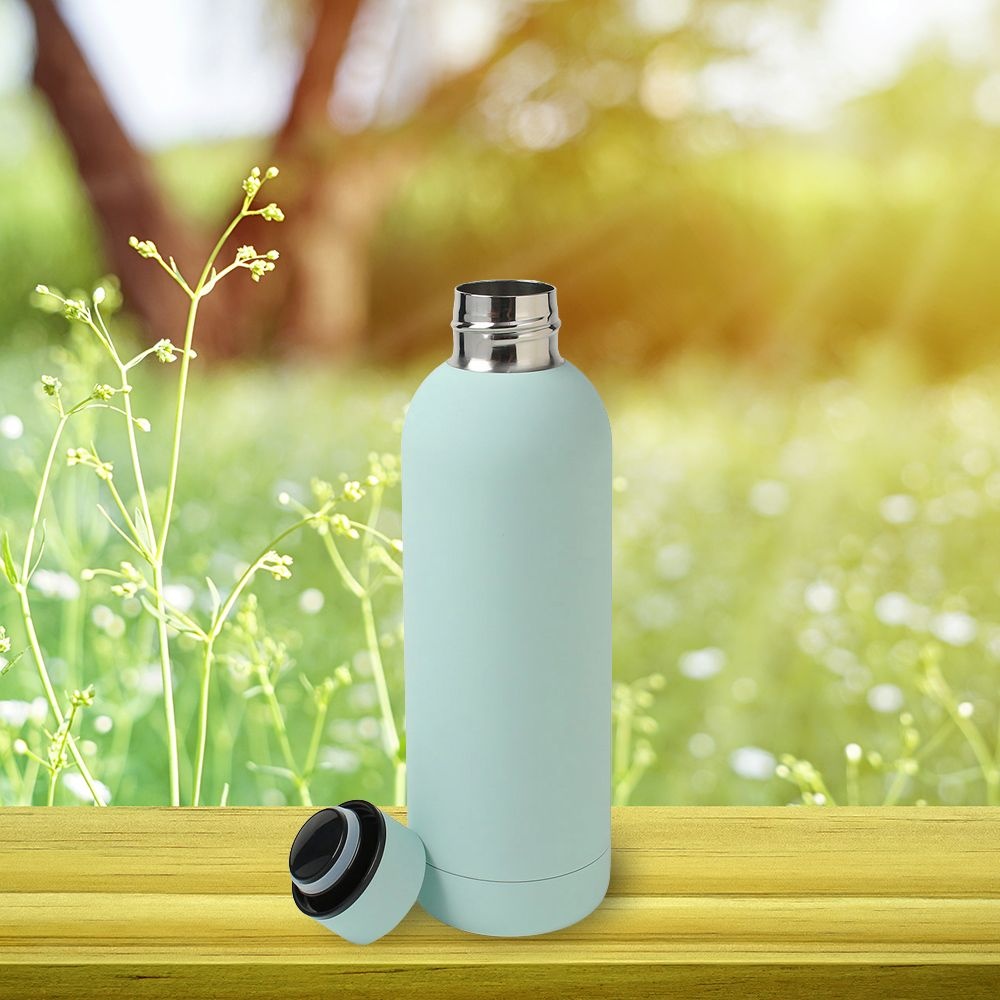 롯데리아 500ml 비비드 진공 보온병 이중스텐 휴대용 낚시용 보냉병