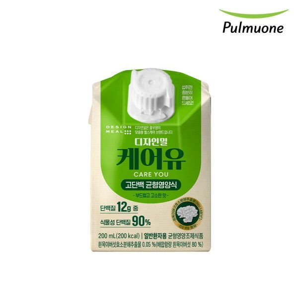 [풀무원 디자인밀] 풀무원 케어유 고단백 완전 균형영양식 부드럽고 고소한맛 200ml X 24팩