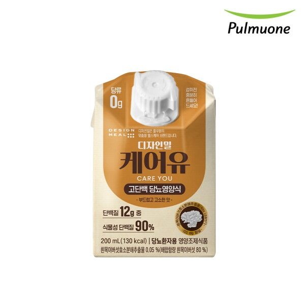 [풀무원 디자인밀] 풀무원 케어유 고단백 당뇨영양식 고소한맛 200ml X 24팩