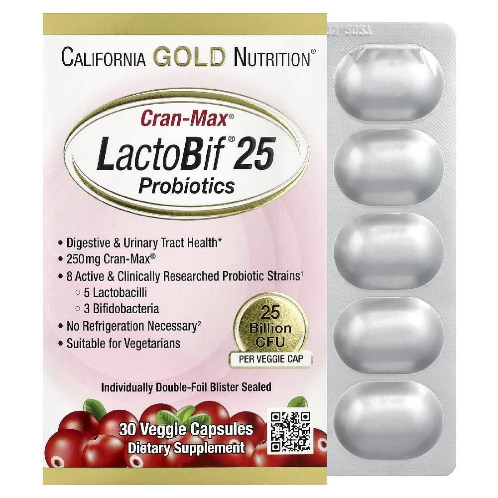 상세페이지 참조 [해외] California Gold Nutrition (캘리포니아 뉴트리션)  CranMax LactoBif 프로바이오틱 250억CFU 베지 캡슐