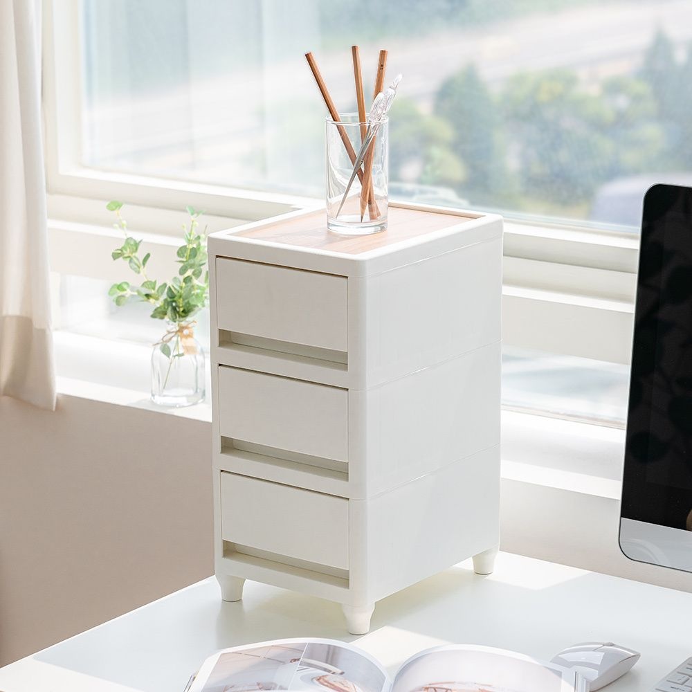 창신리빙 창신리빙 프랑코 콤팩트 미니 서랍장 슬림(19cm)3단 약정리함